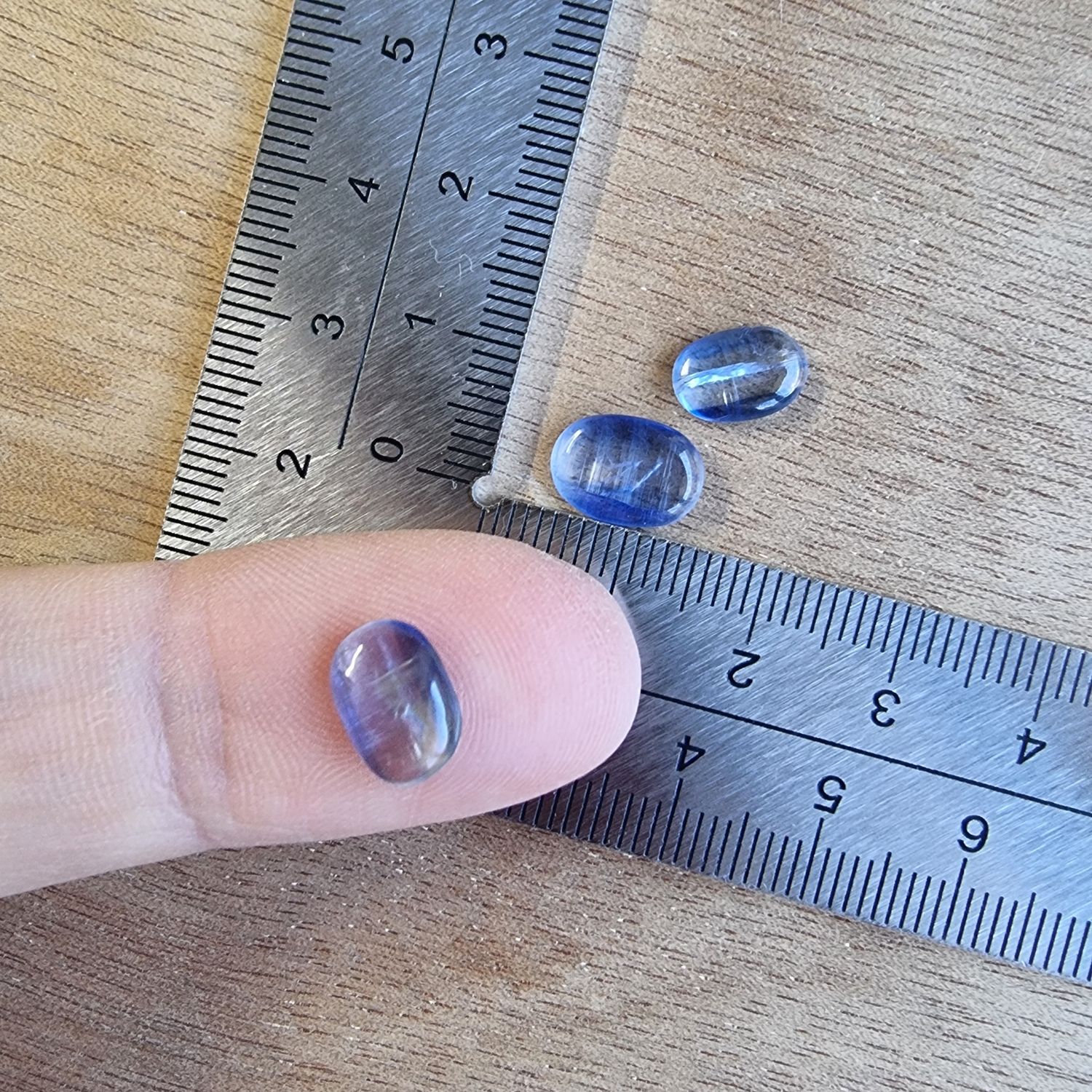 Blue Kyanite Cabochon Lot / Pendant Lot for jewelry making or diy craft projects 1.3gr