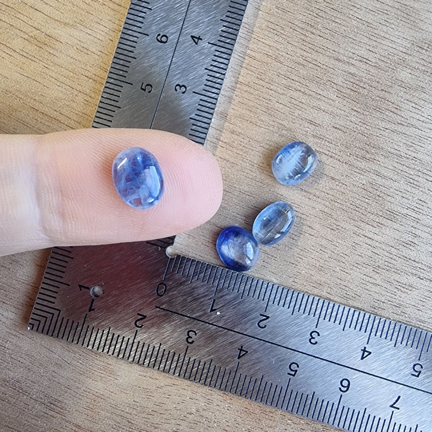 Blue Kyanite Cabochon Lot / Pendant Lot for jewelry making or diy craft projects 2gr