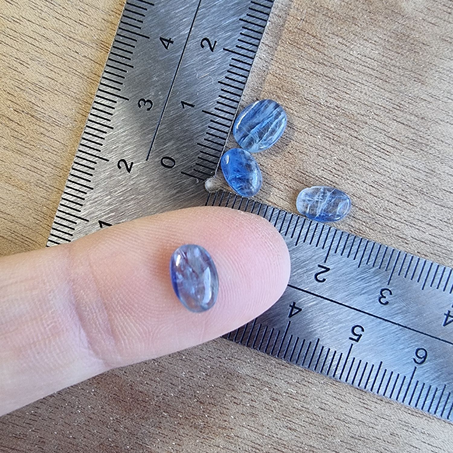 Blue Kyanite Cabochon Lot / Pendant Lot for jewelry making or diy craft projects 1.1gr