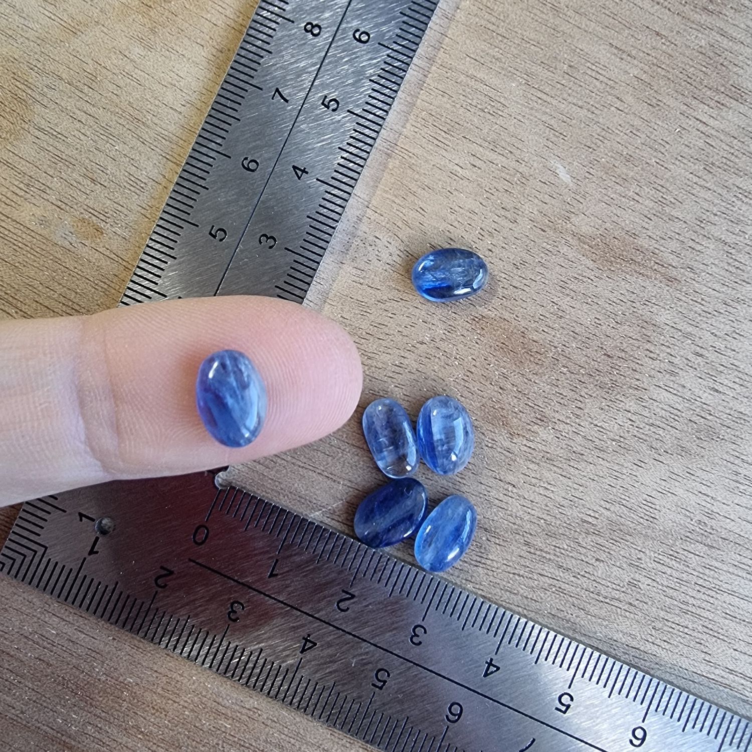 Blue Kyanite Cabochon Lot / Pendant Lot for jewelry making or diy craft projects 2.9gr