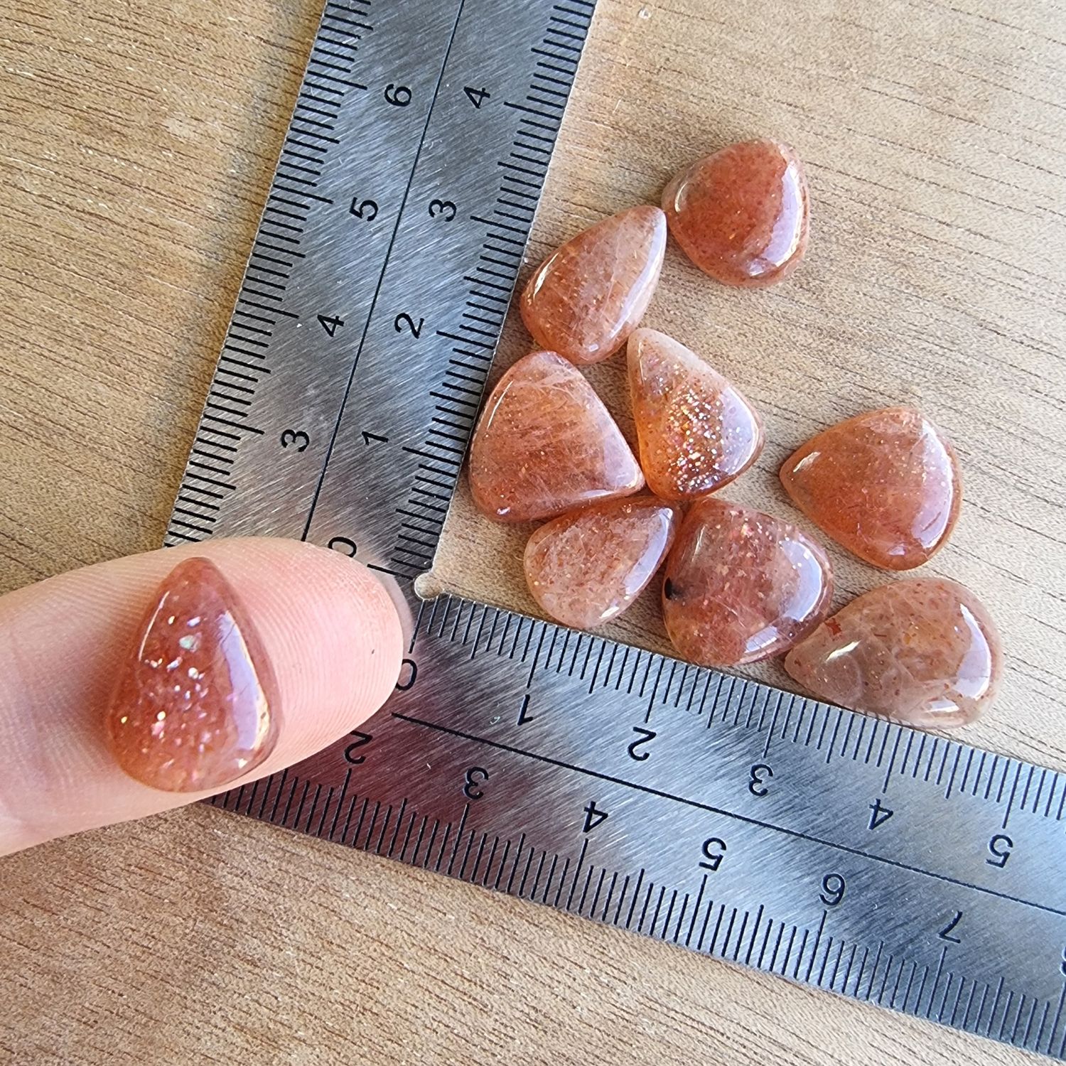 Sunstone Cabochon Lot / Pendant Lot for jewelry making or diy craft projects 12.3gr