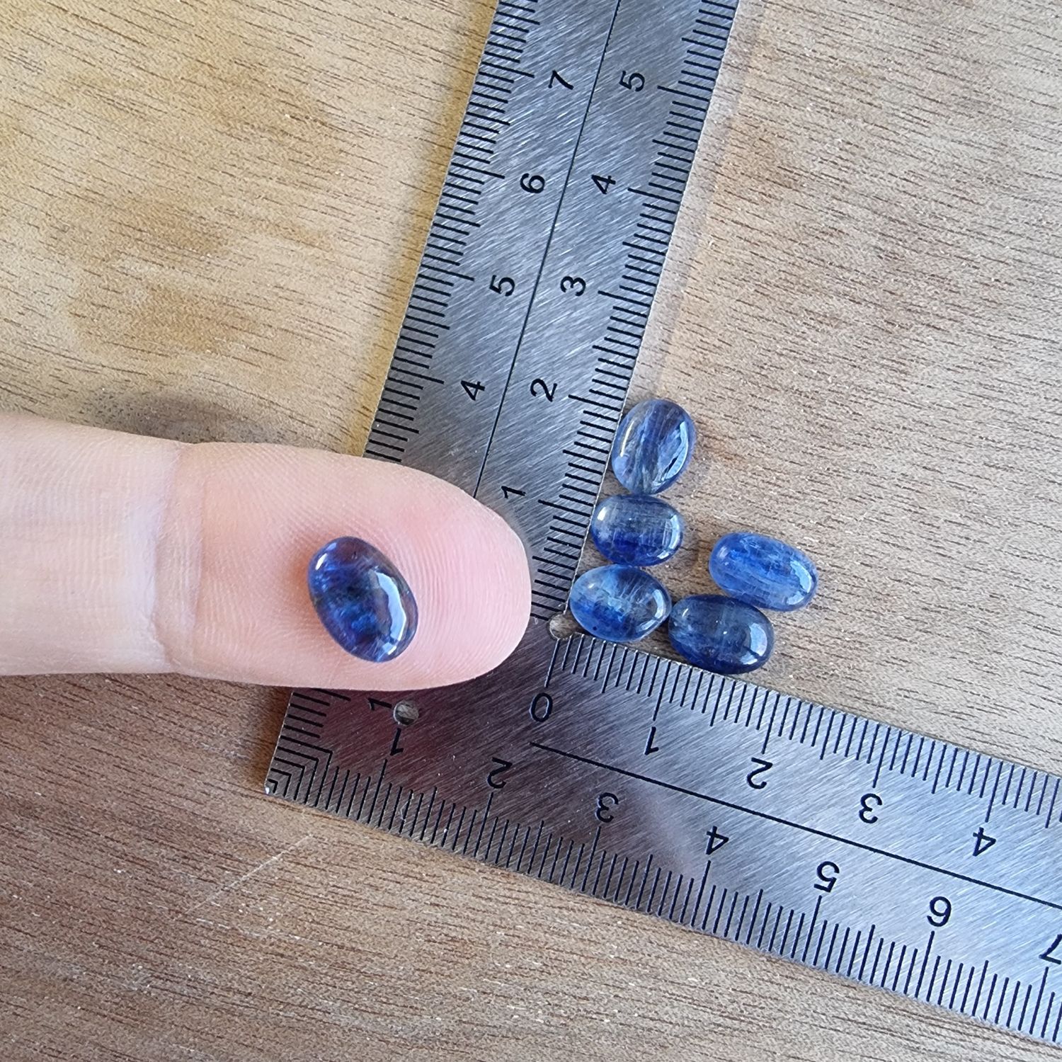 Blue Kyanite Cabochon Lot / Pendant Lot for jewelry making or diy craft projects 2.4gr