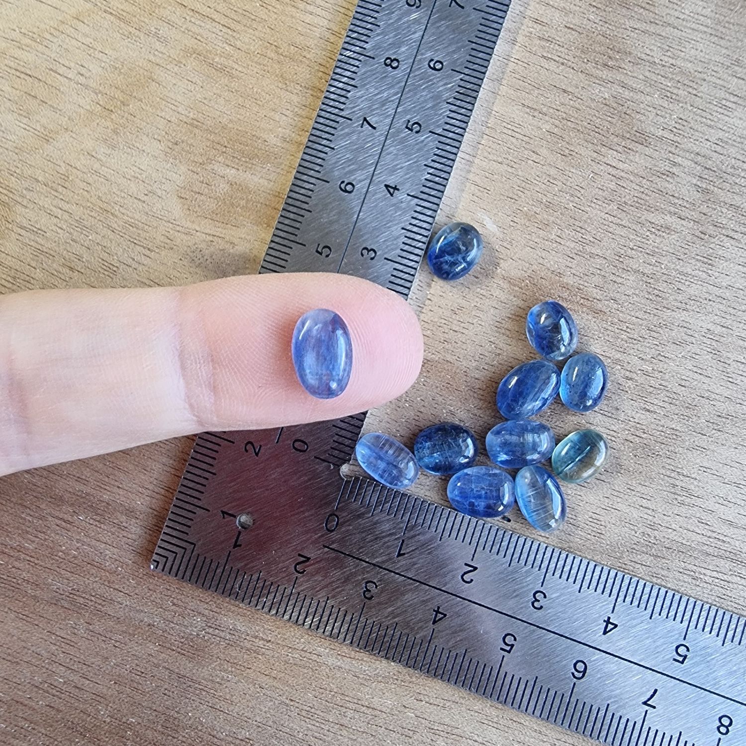 Blue Kyanite Cabochon Lot / Pendant Lot for jewelry making or diy craft projects 5.4gr