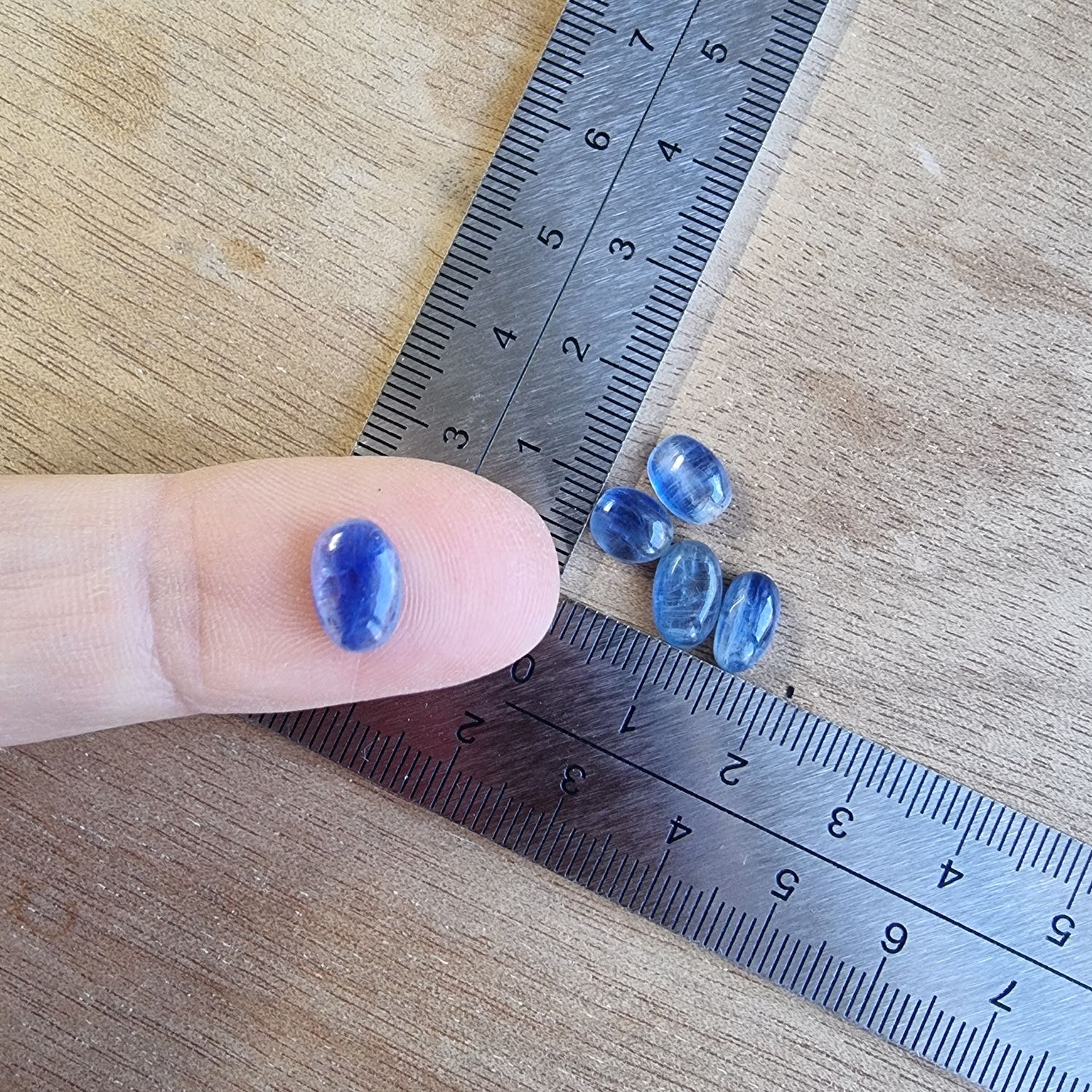 Blue Kyanite Cabochon Lot / Pendant Lot for jewelry making or diy craft projects 1.9gr