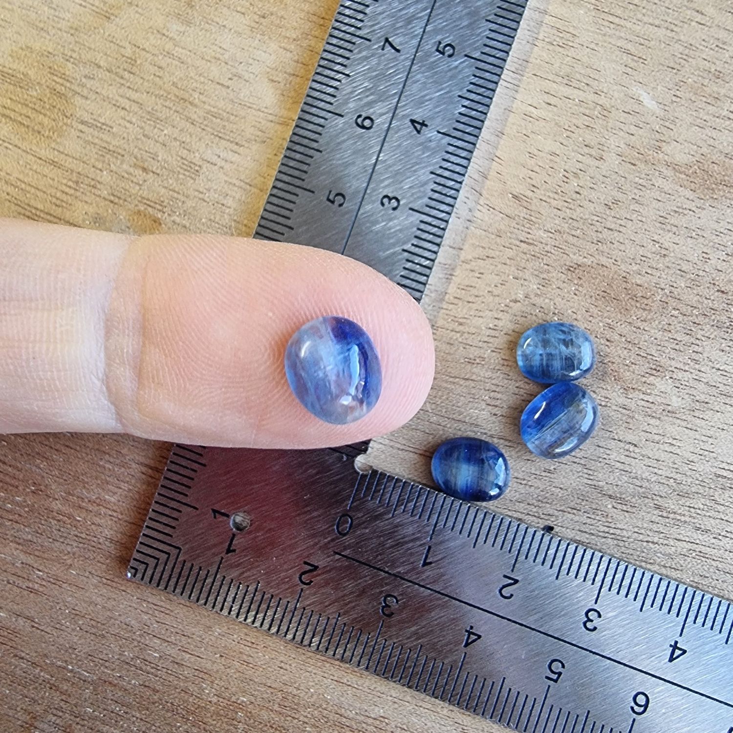 Blue Kyanite Cabochon Lot / Pendant Lot for jewelry making or diy craft projects 2gr