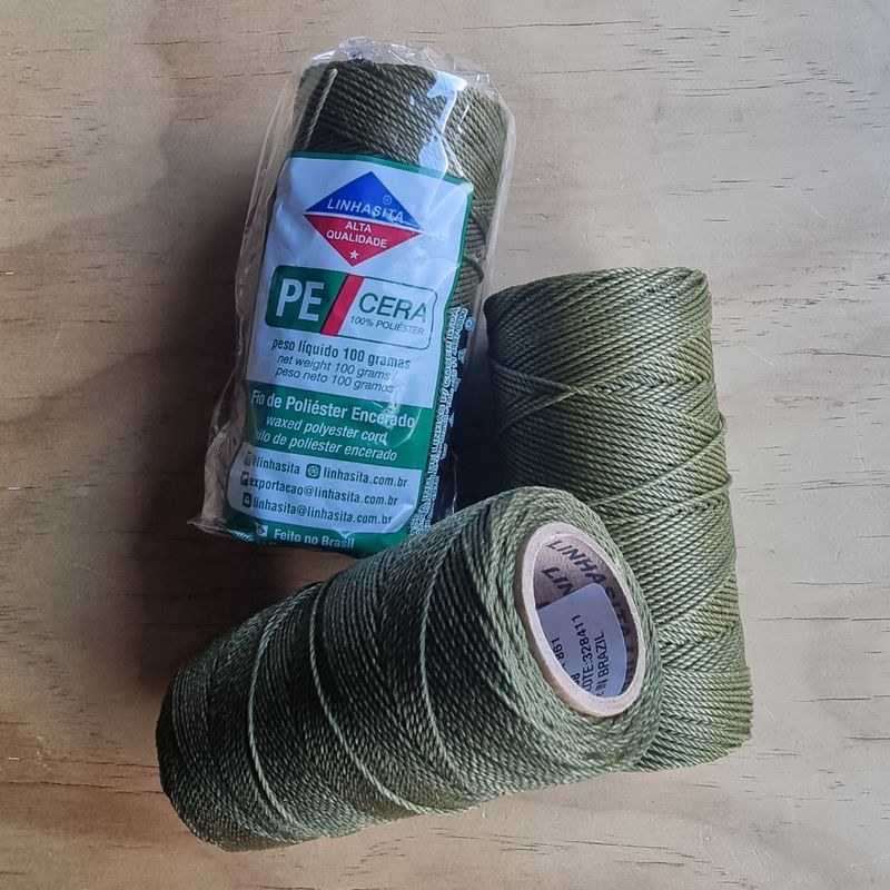 Cor #88 1.5mm Waxed Linhasita Thread FULL 128metre Spool Cor #88 1.5mm Waxed Linhasita Thread FULL 128metre Spool