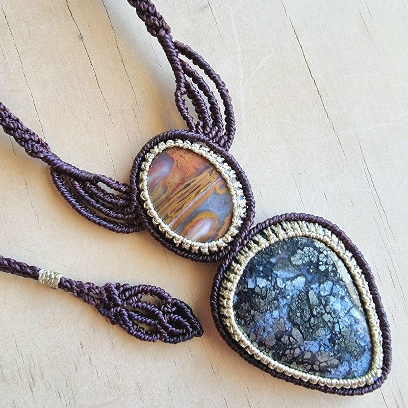 Cady Mountain Agate &amp; Marcasite Intuitive Wearable Art