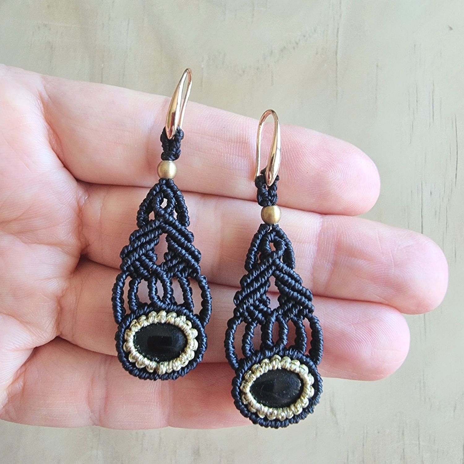 Black Agate Earrings