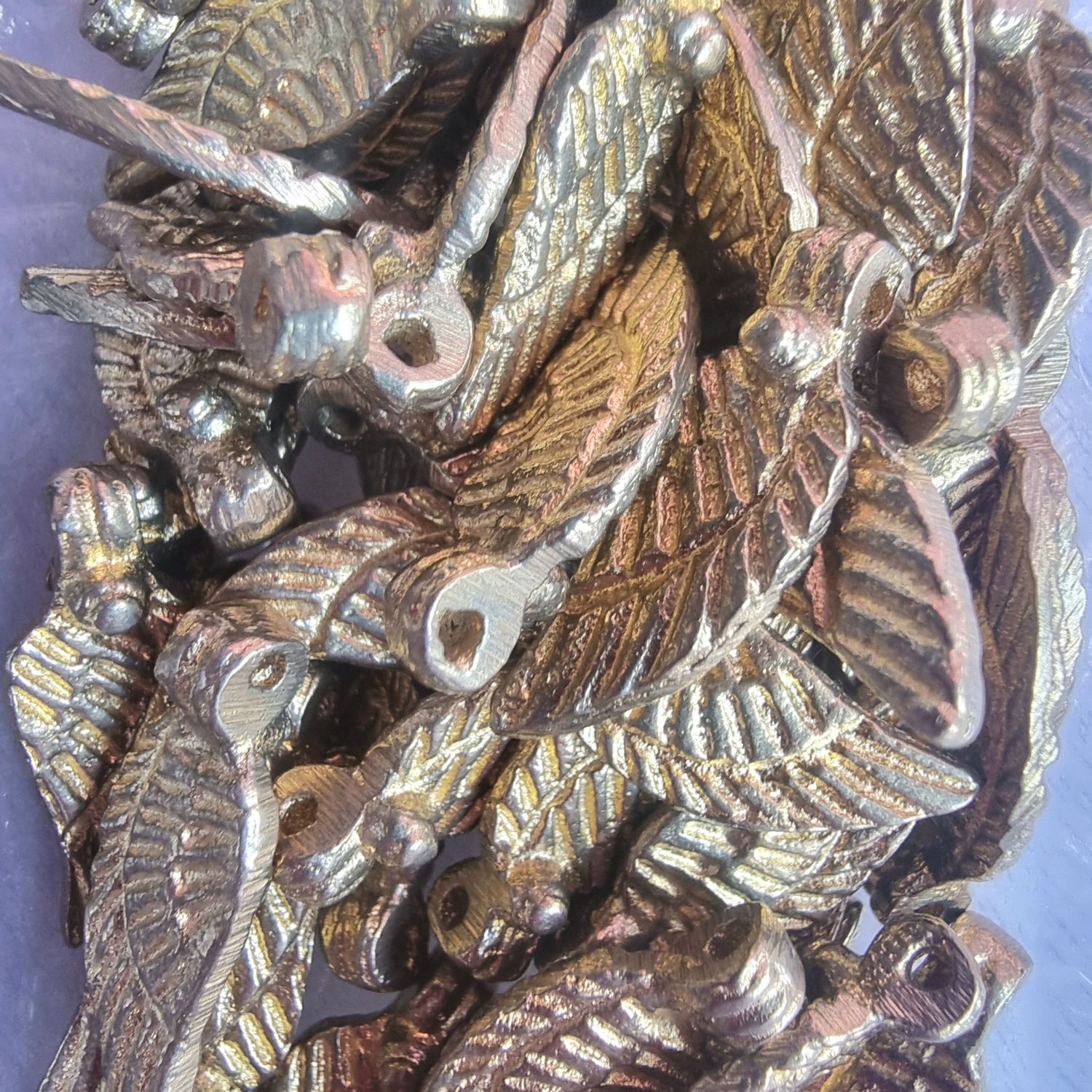 Solid Brass Angel Wing Accent Pendant for Macrame Jewelry - NZ Craft Supplies