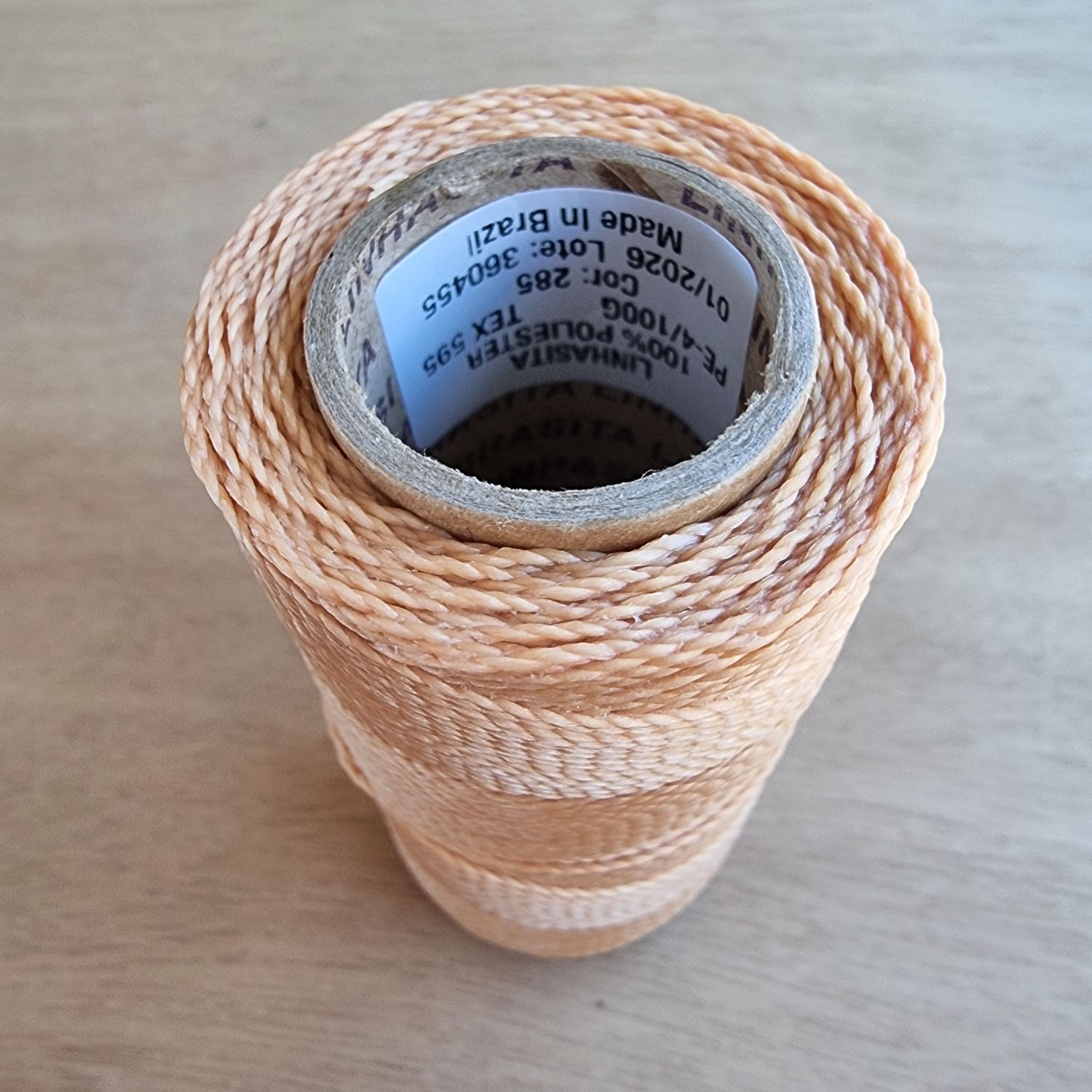 Cor #285 1mm Waxed Linhasita Thread 170m Spool