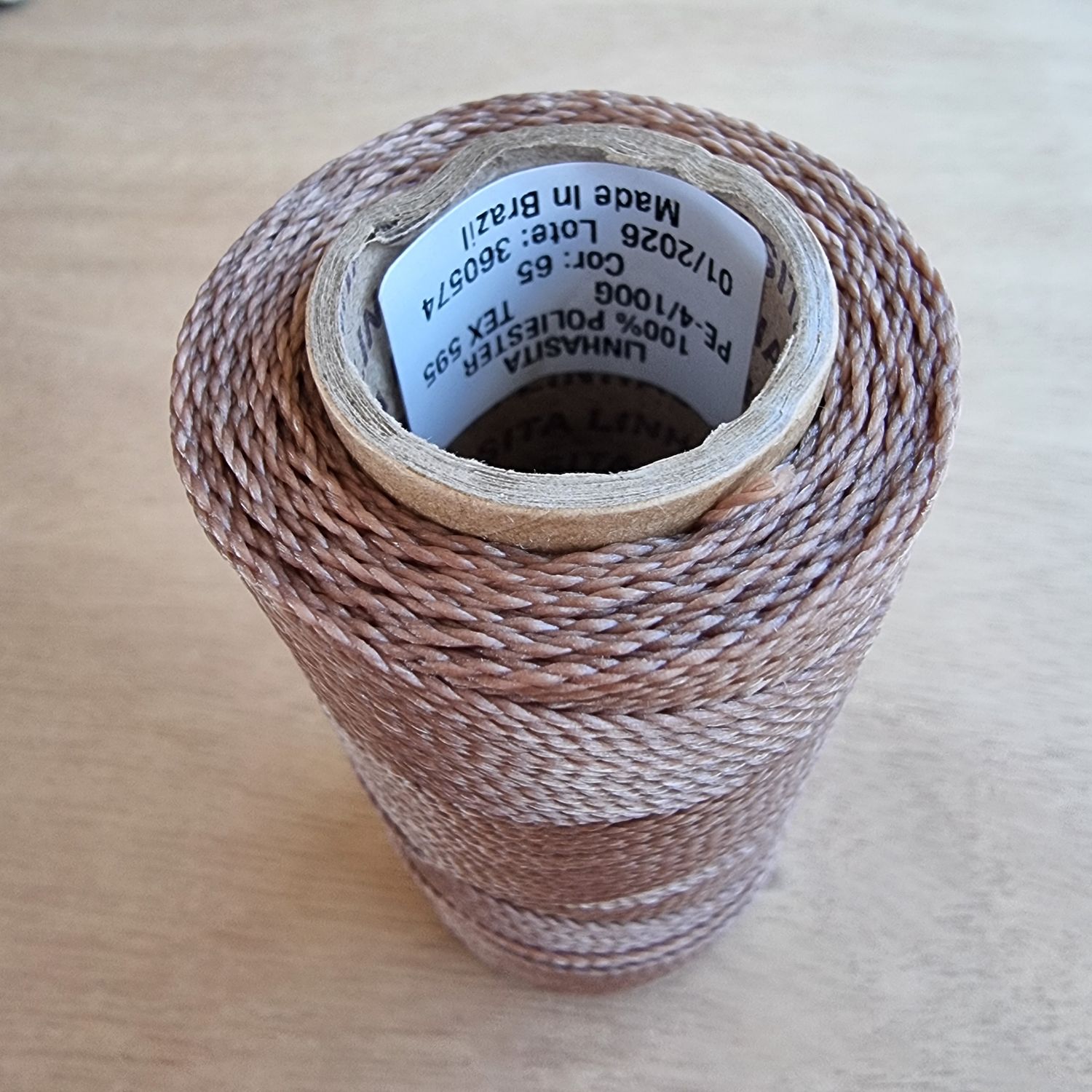 Cor #65 1mm Waxed Linhasita Thread 170m Spool