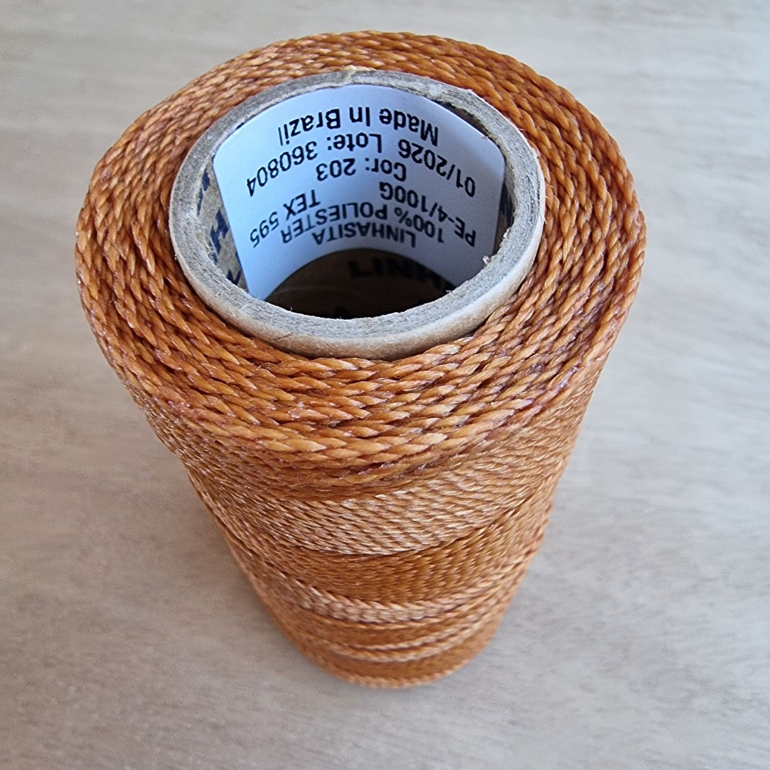 Cor #203 1mm Waxed Linhasita Thread 170m Spool