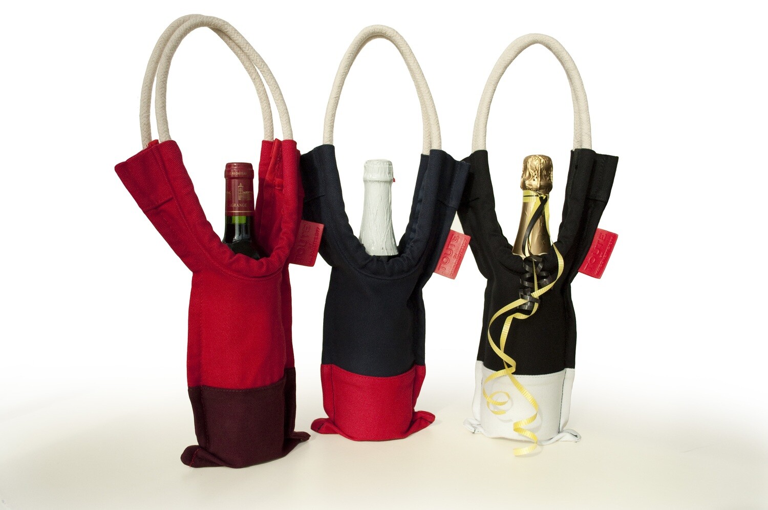 Wine Bag - Navy/Rouge