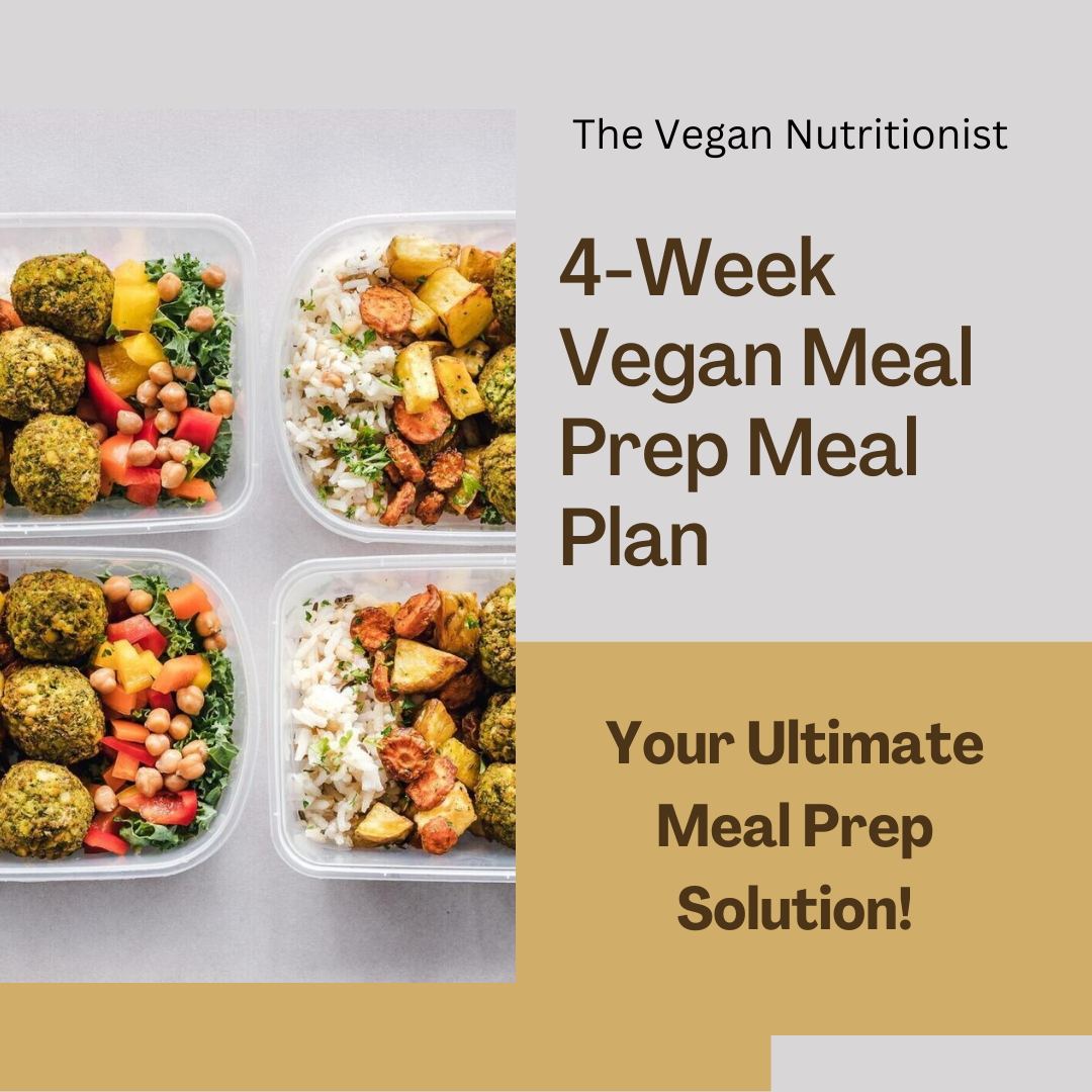 4-Week Vegan Meal Prep Meal Plan | Plant Based Meal Prep