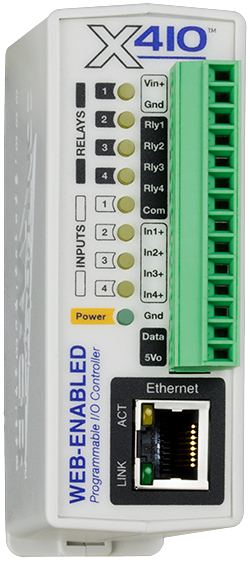 ControlByWeb X-410: rele, DI ja 1-Wire anturi ohjain, optioina 4G yhteys ja PoE