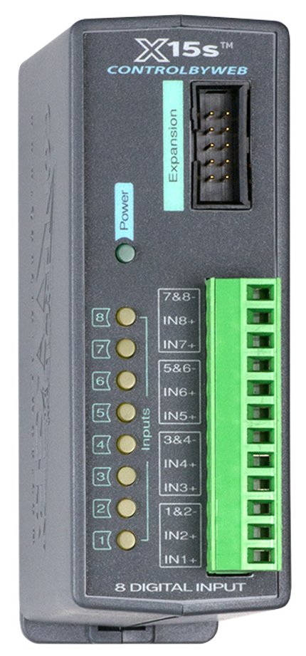 ControlByWeb X-15s: Digital Input (DI) laajennusyksikkö