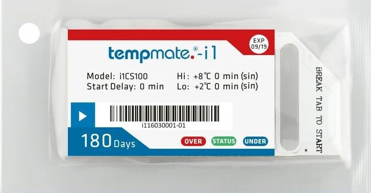 Tempmate-i1 kertakäyttöinen elektroninen lämpötila ilmaisin