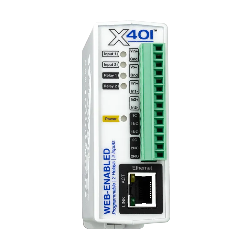 ControlByWeb X-401: rele ja DI ohjain, optiona PoE tai WLAN