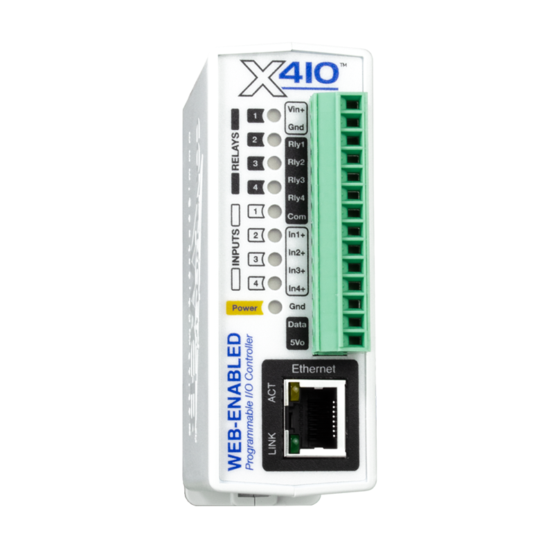 ControlByWeb X-410: rele, DI ja 1-Wire anturi ohjain, optiona PoE ja WLAN