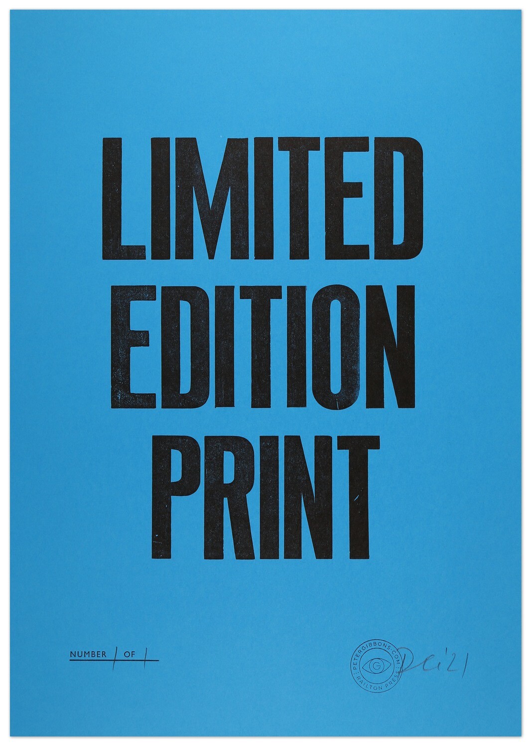 Limited Edition Print - Bright Blue