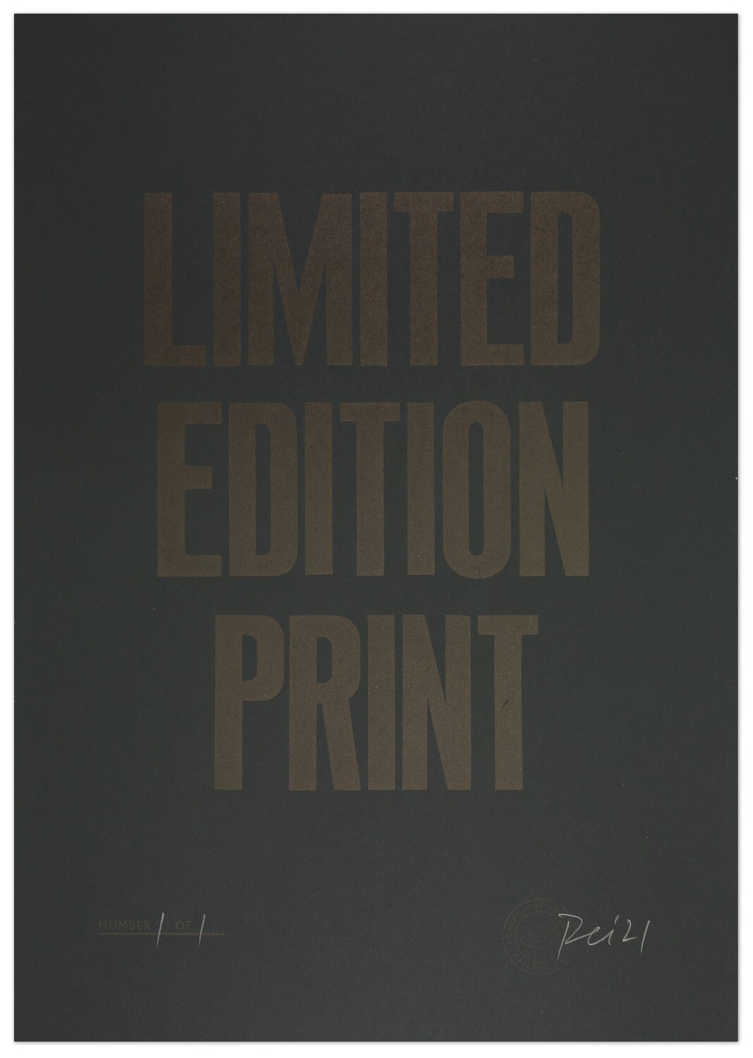 Limited Edition Print - Black