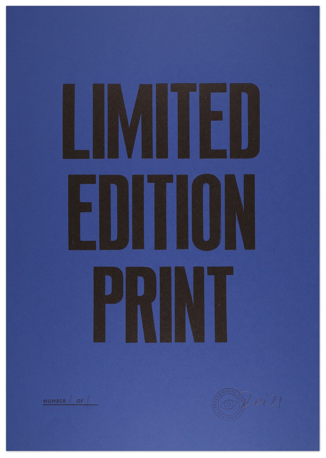 Limited Edition Print - Dark Blue