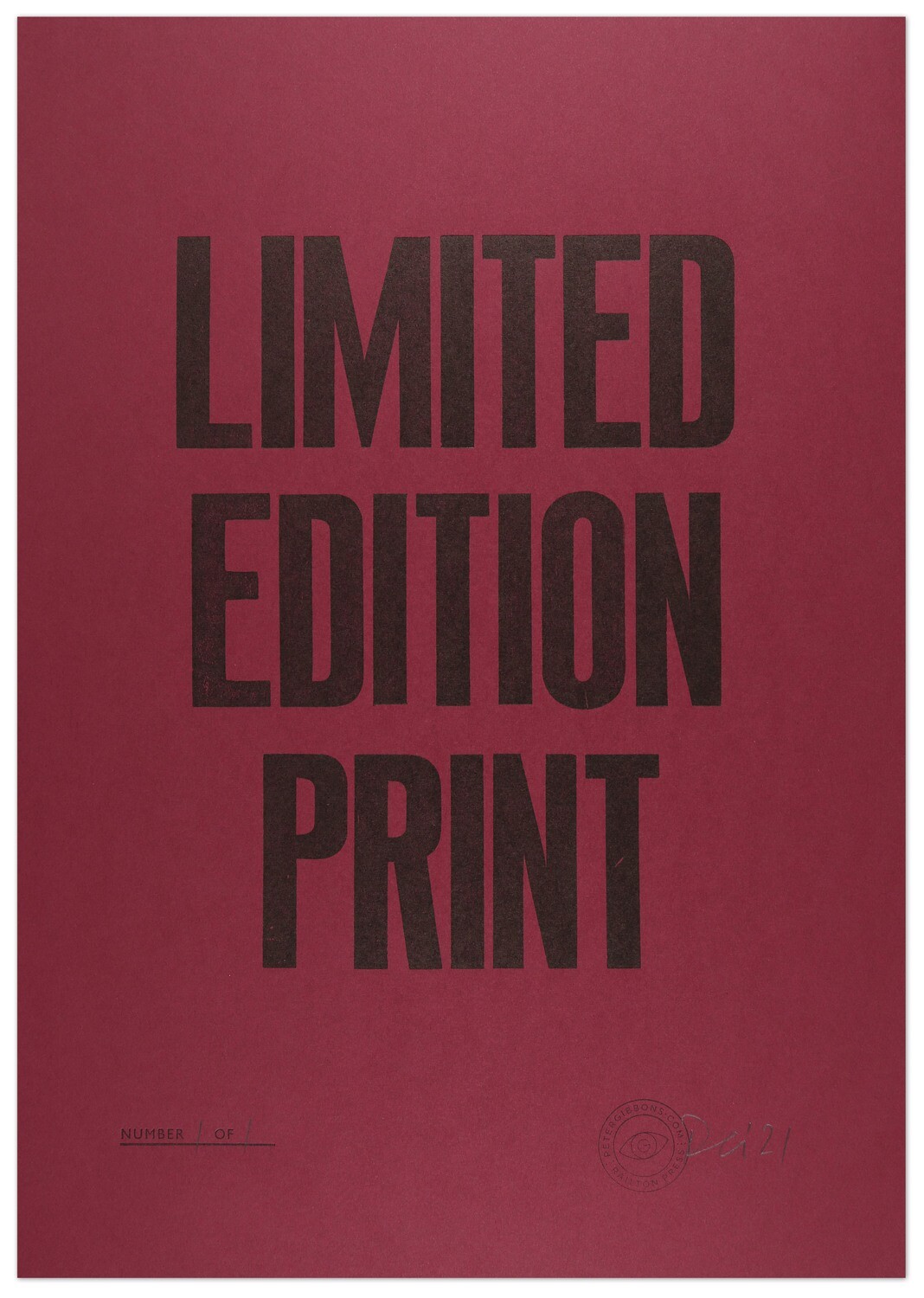 Limited Edition Print - Burgundy