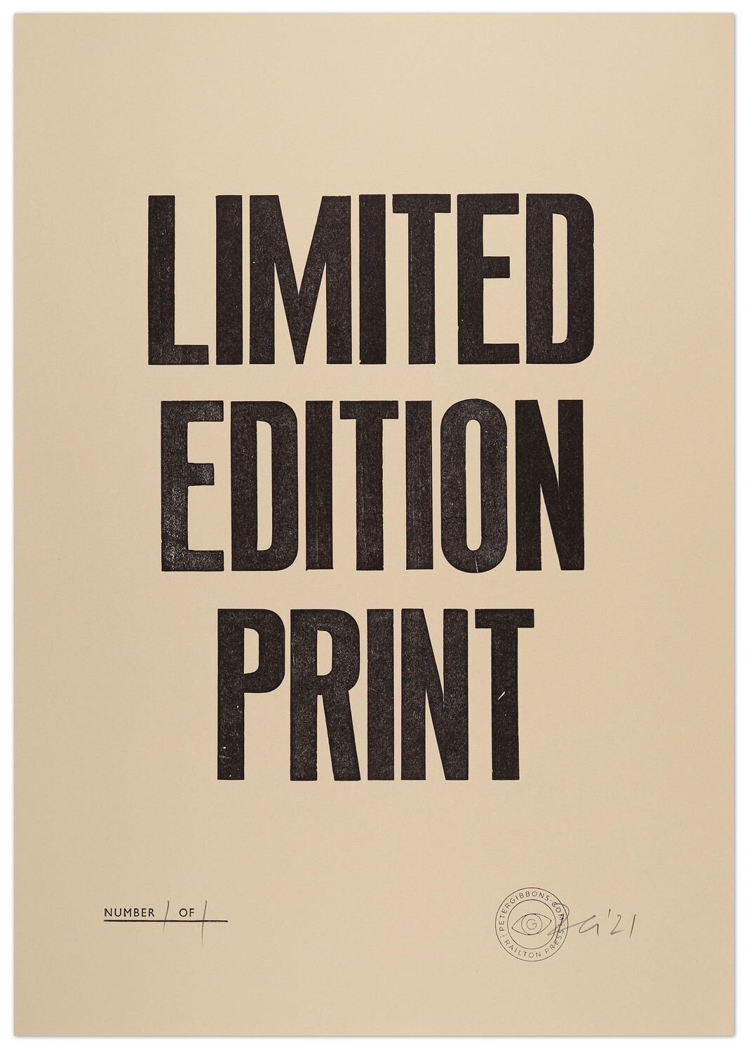 Limited Edition Print - Cream
