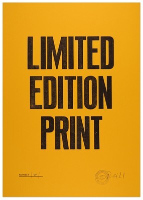 &#39;Limited Edition Print&#39; A3 - Warm Yellow