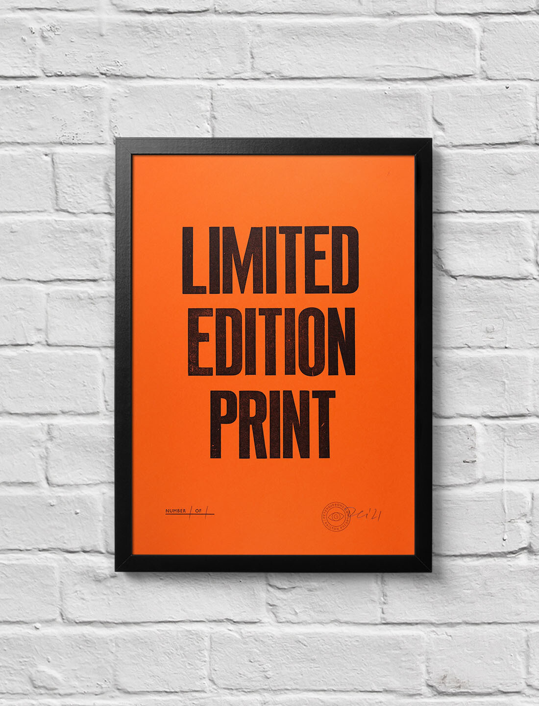 'Limited Edition Print' A3 - Bright Orange