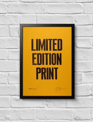 &#39;Limited Edition Print&#39; A3 - Warm Yellow