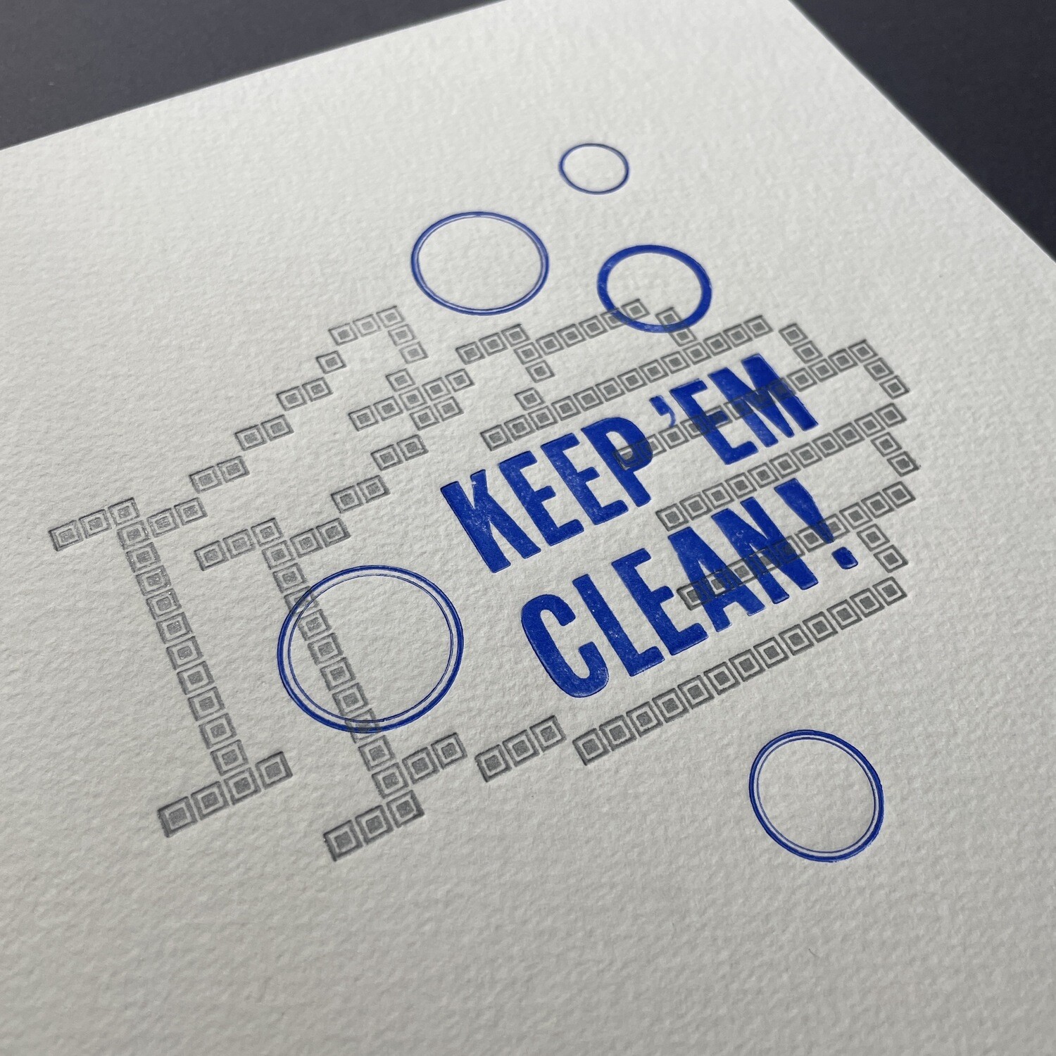 ‘Keep 'Em Clean’ Original 210x210mm Print