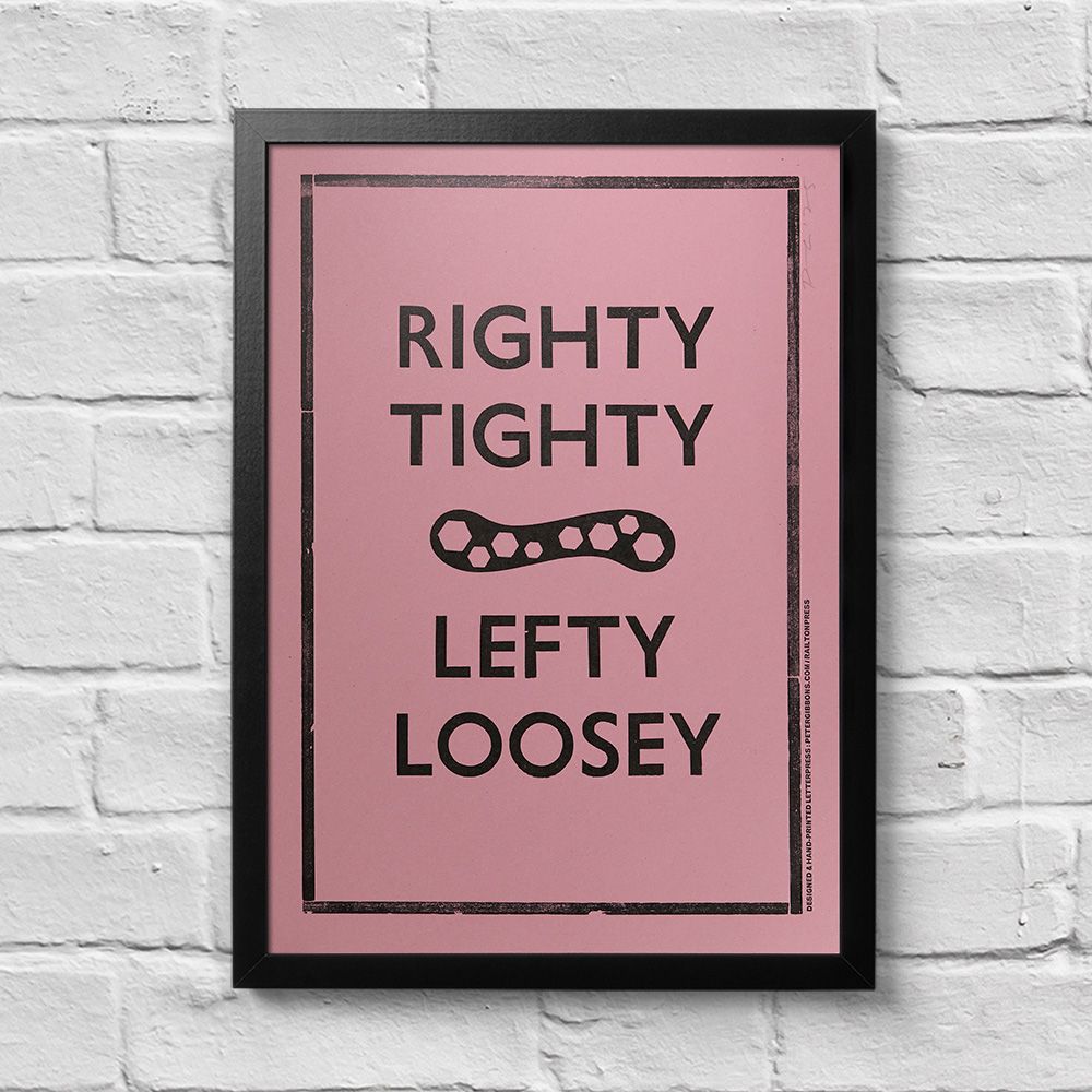 'Righty Tighty' Original A3 Print