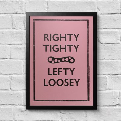 &#39;Righty Tighty&#39; Original A3 Print