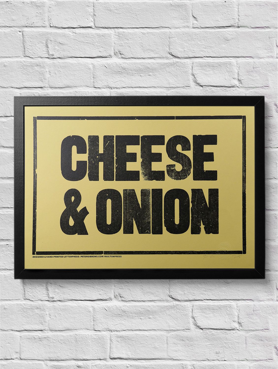 'Cheese &amp; Onion' Original A3 Print