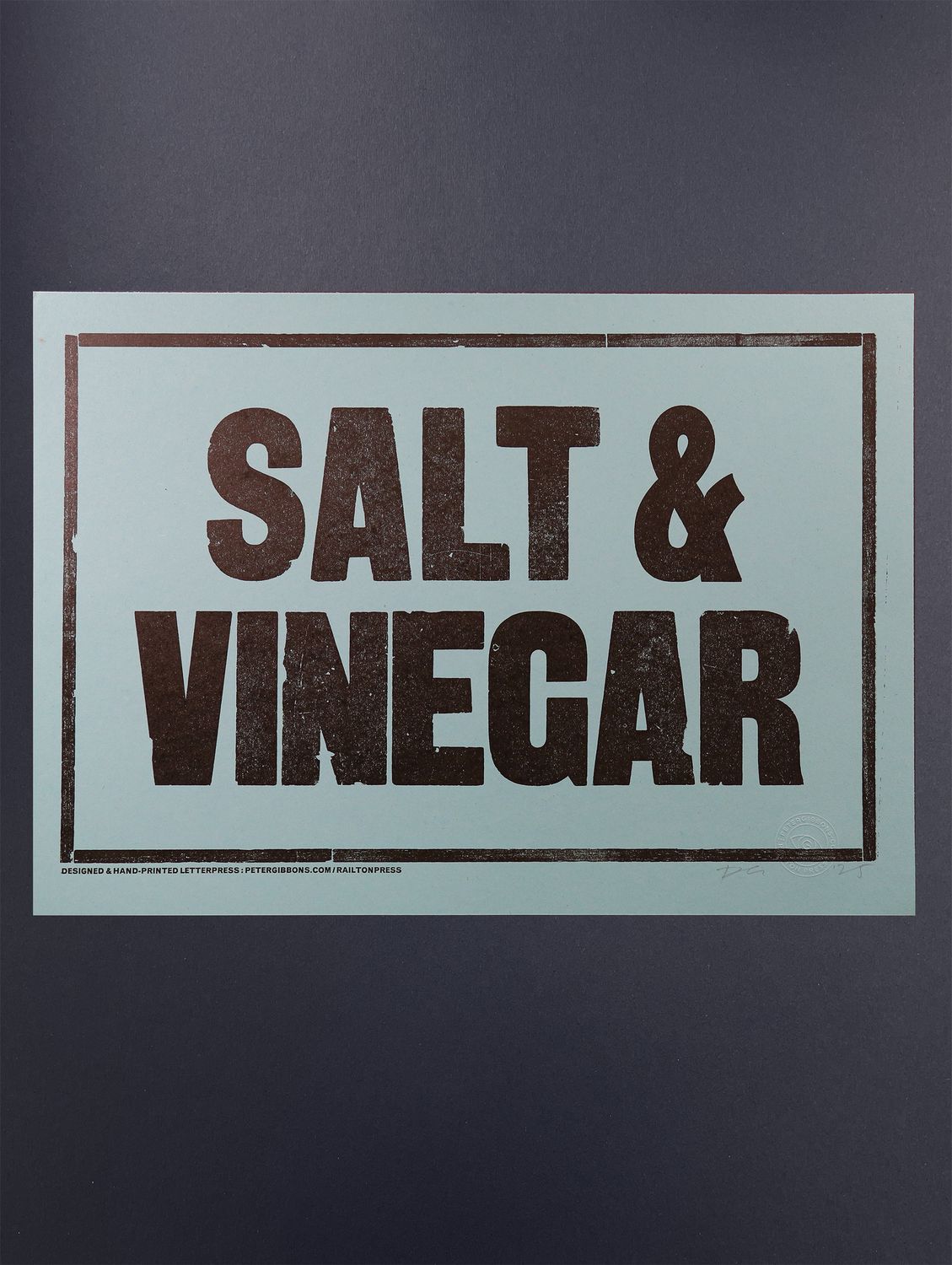 &#39;Salt &amp; Vinegar&#39; Original A3 Print