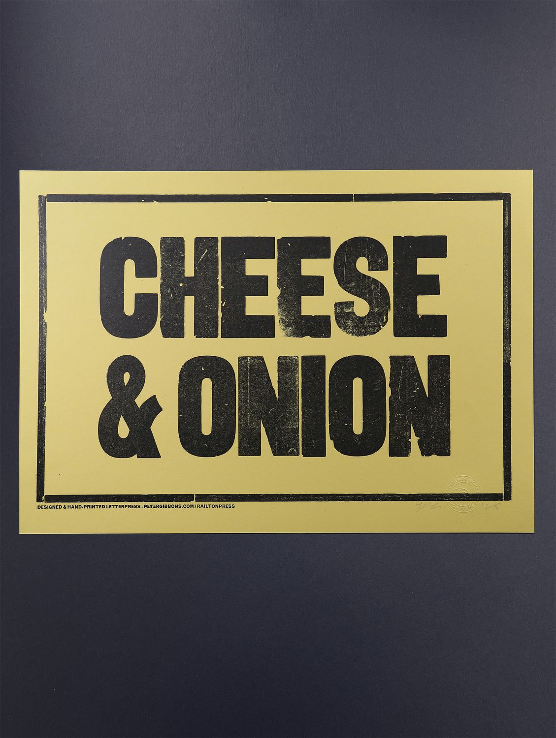 &#39;Cheese &amp; Onion&#39; Original A3 Print