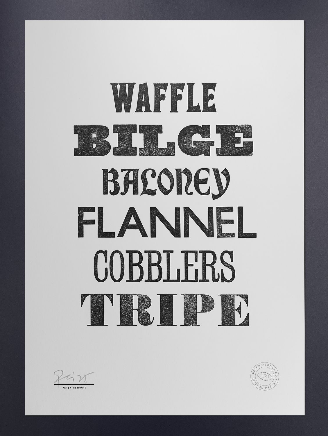 &#39;Waffle&#39; Original A3 Print