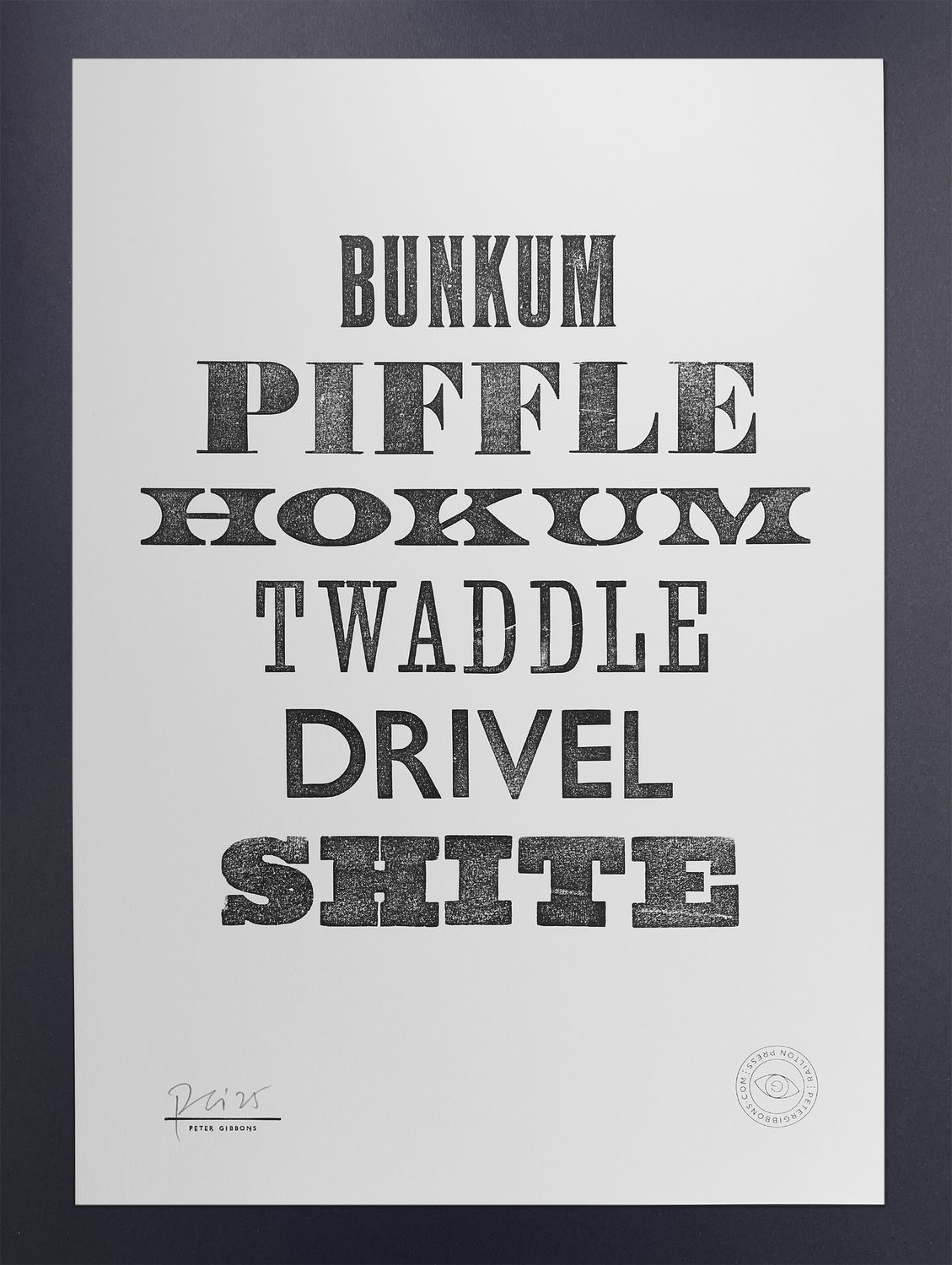&#39;Bunkum&#39; Original A3 Print