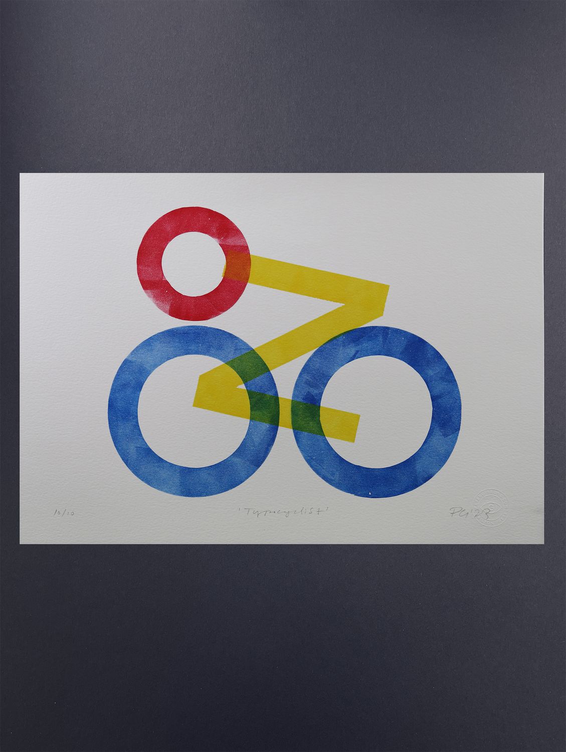 ‘TypoCyclist’ Original A3 Print