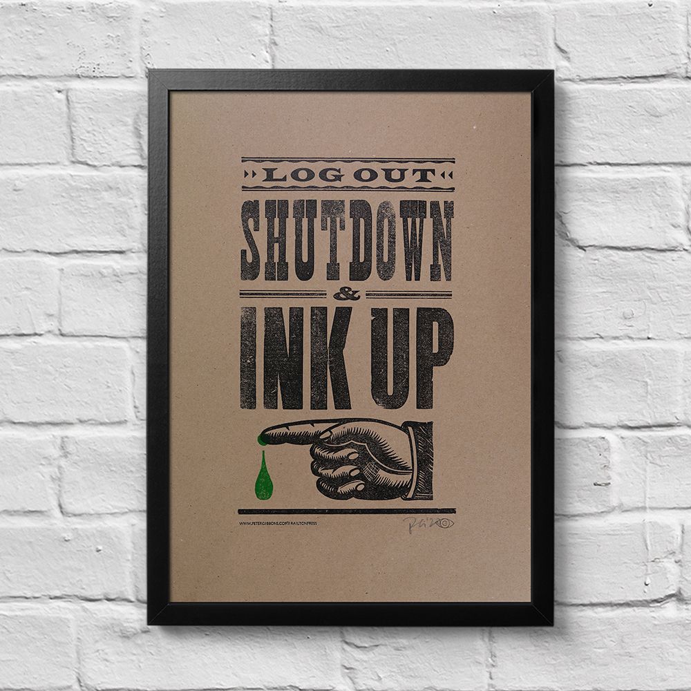 'Ink Up' Original A3 Print