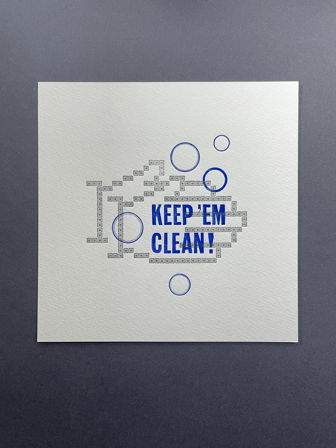 ‘Keep 'Em Clean’ Original 210x210mm Print