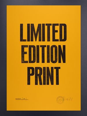 'Limited Edition Print' A3 - Warm Yellow