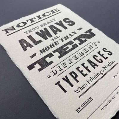 ‘Notice’ Original A5 Print