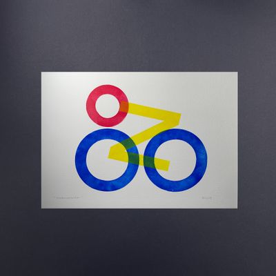 ‘TypoCyclist’ Original A3 Print