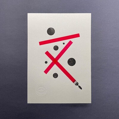 ‘Dot Dash’ (Red) Original A5 Print