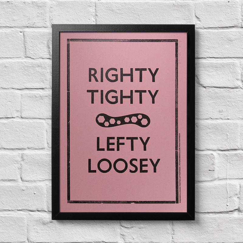 'Righty Tighty' Original A3 Print