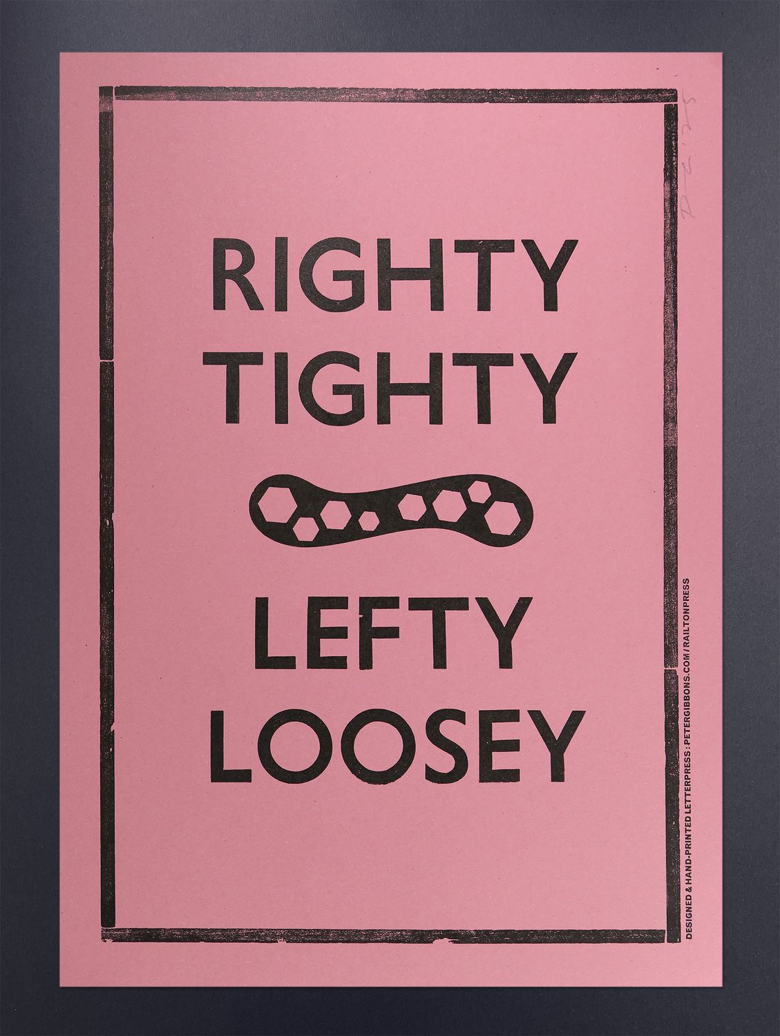 'Righty Tighty' Original A3 Print