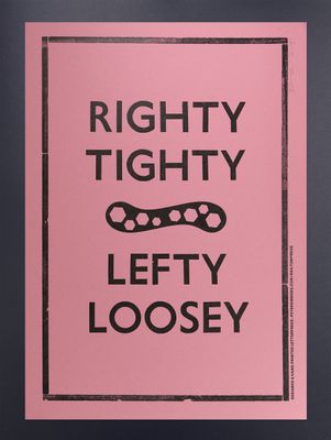 'Righty Tighty' Original A3 Print