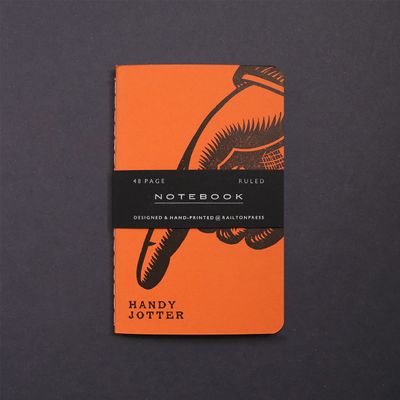 Ruled 'Handy' Jotter - Orange